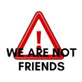 We are not friends logo